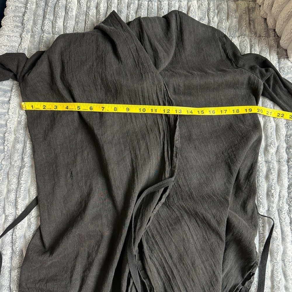 Prairie underground silk, hemp, cotton blend kimono waist tie overshirt jacket - Picture 5 of 6